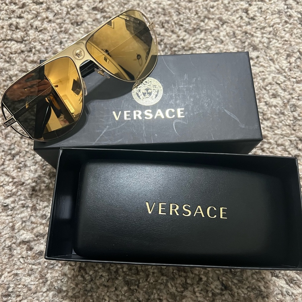 Versace gold aviator